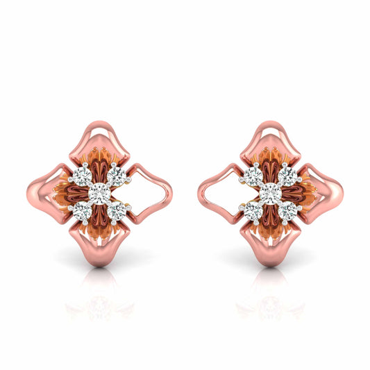 Quatrefoil Blossom Studs - Origine Diamonds lab-grown diamond jewellery