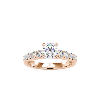 Graduated Accent Solitaire Ring - Origine Diamonds lab-grown diamond jewellery