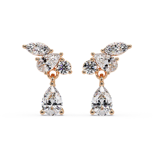 Stepping Stone Trilogy Earrings - Origine Diamonds lab-grown diamond jewellery