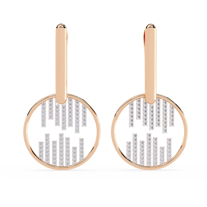 Mosaic Disc Drop Earrings