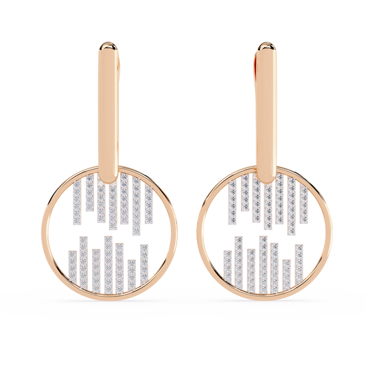 Mosaic Disc Drop Earrings