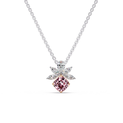 Blossoming Cushion diamond Chain Pendant - Origine Diamonds lab-grown diamond jewellery