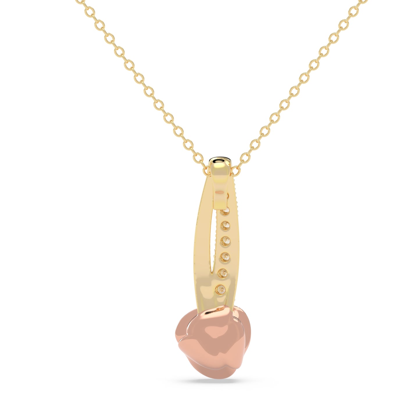 Rose Drop Diamond Pendant