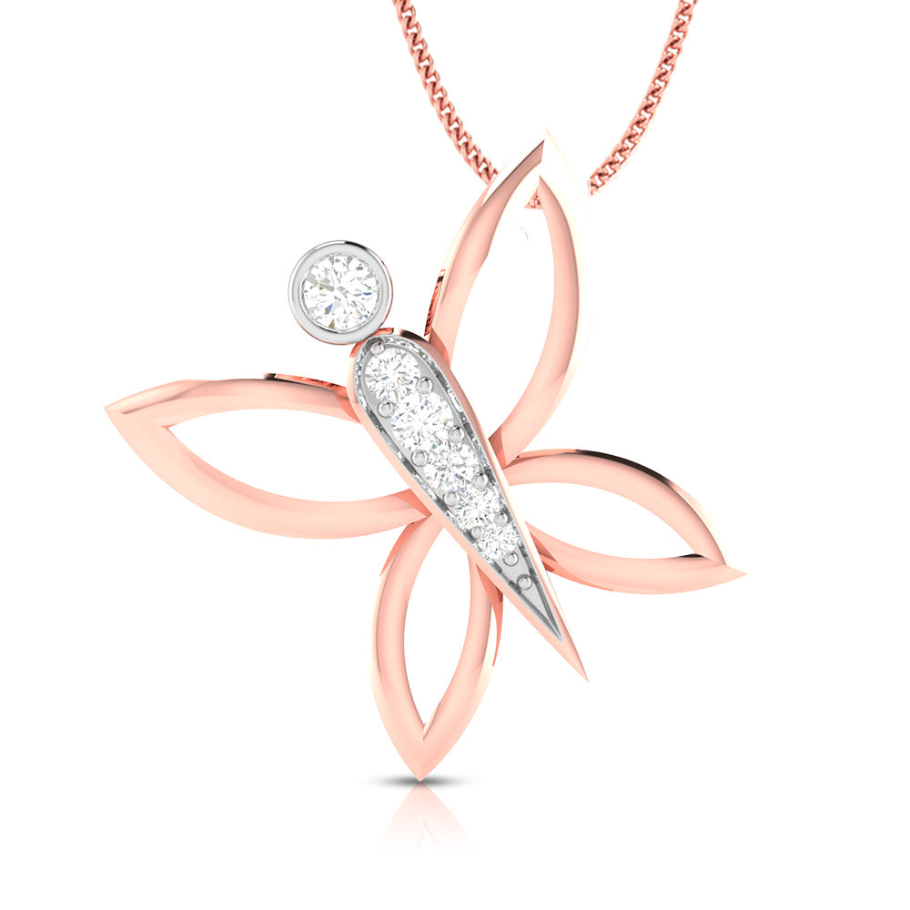 Dragonfly Diamond Pendant
