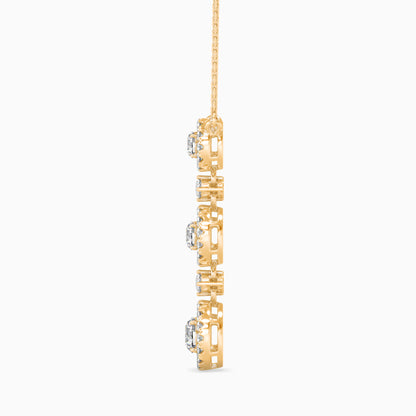 Triple Halo Drop Pendant
