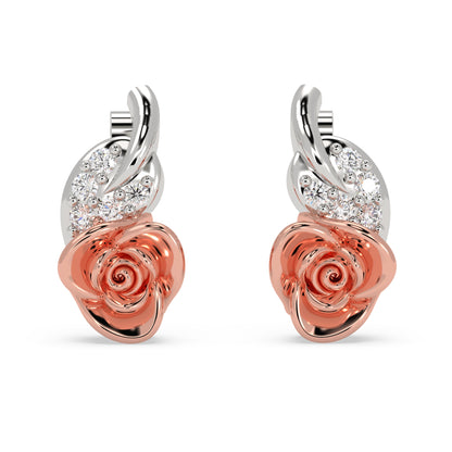 Rose Bloom Diamond Earrings