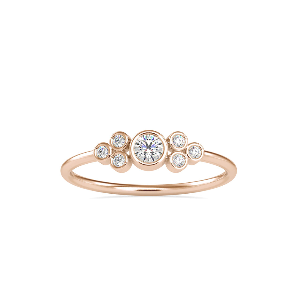 Scattered Bezel Cluster Ring
