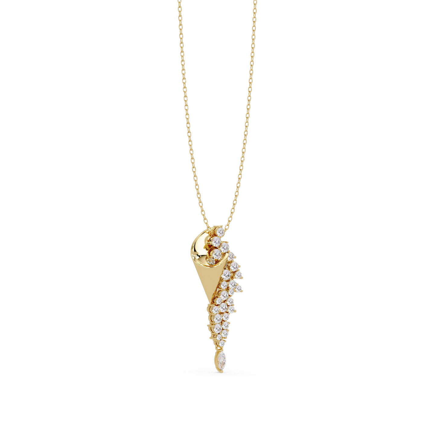Cornet Diamond Spray Pendant