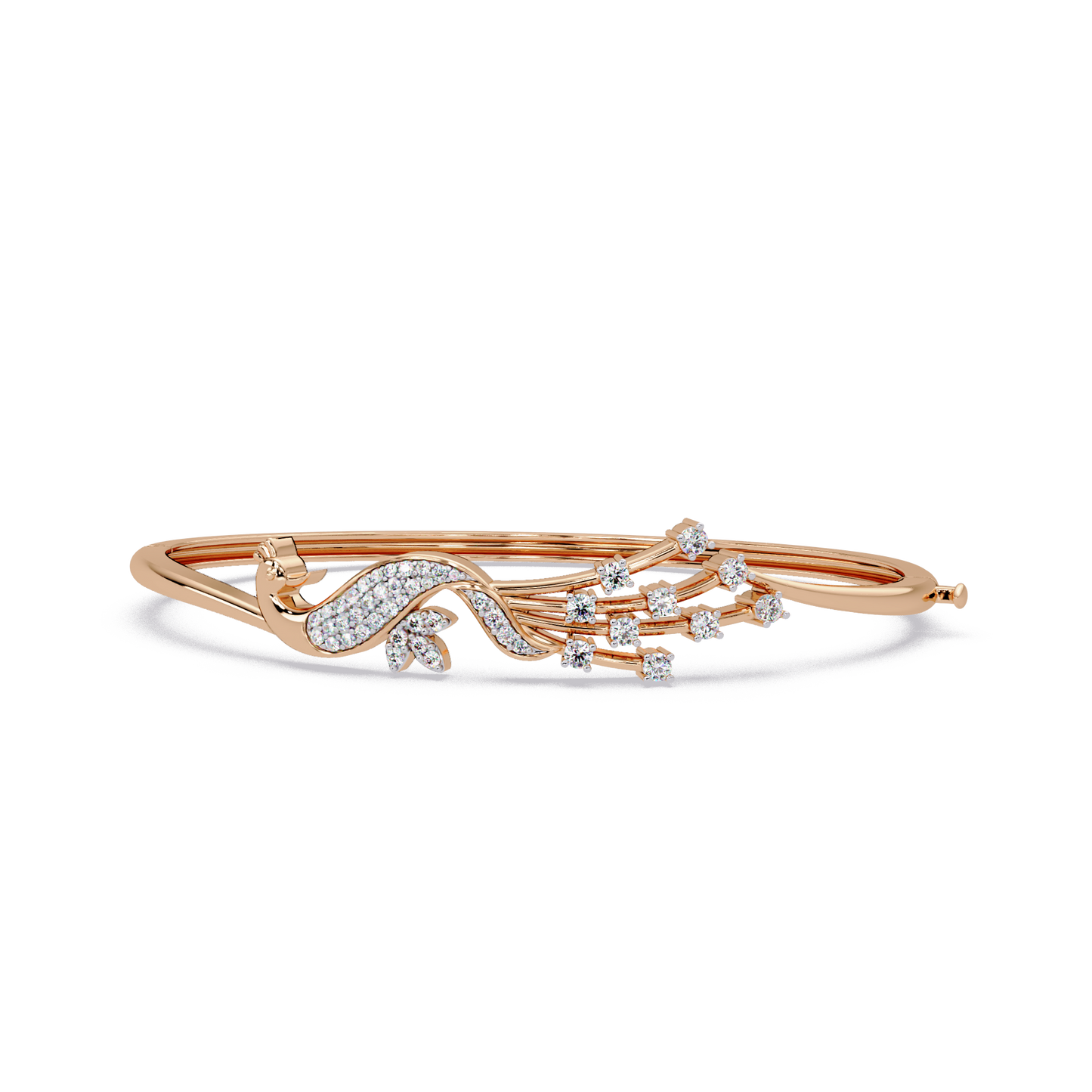 Floral Swirl Bypass Bangle - Origine Diamonds lab-grown diamond jewellery