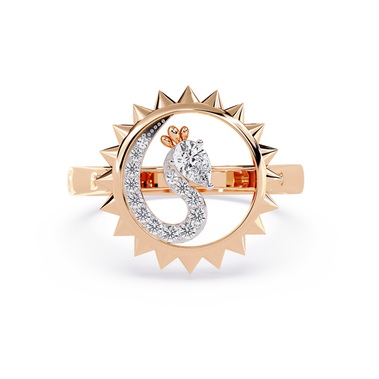 Sun & Moon Diamond Ring
