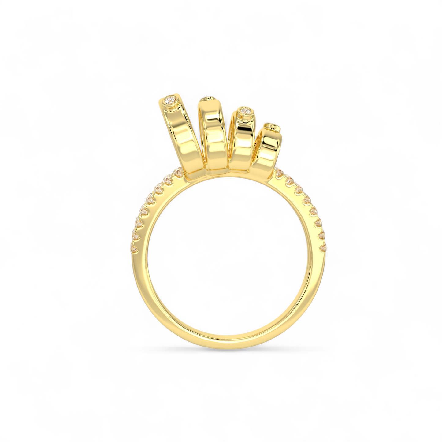 Coiled Swirl Diamond Ring