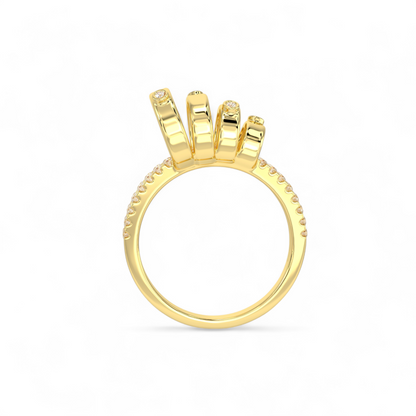 Coiled Swirl Diamond Ring