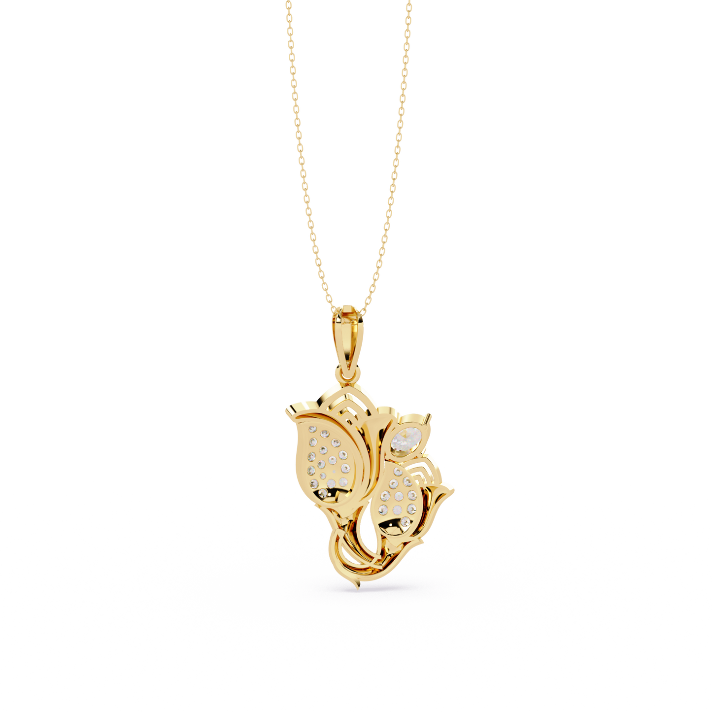Tulip Blossom Diamond Pendant