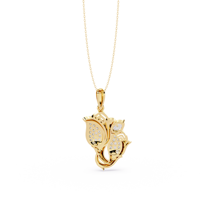 Tulip Blossom Diamond Pendant