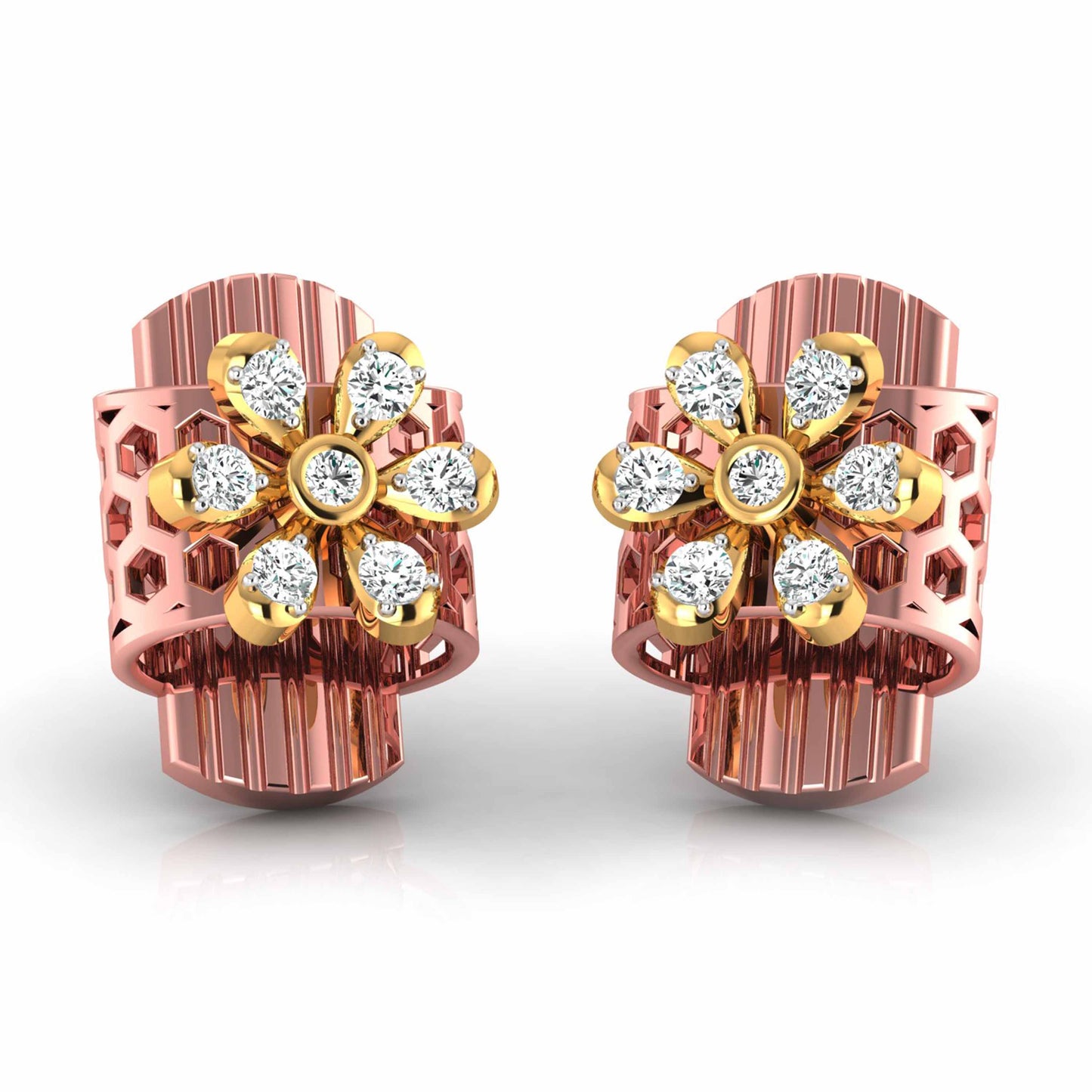 Barrel Blossom Hoop Earrings