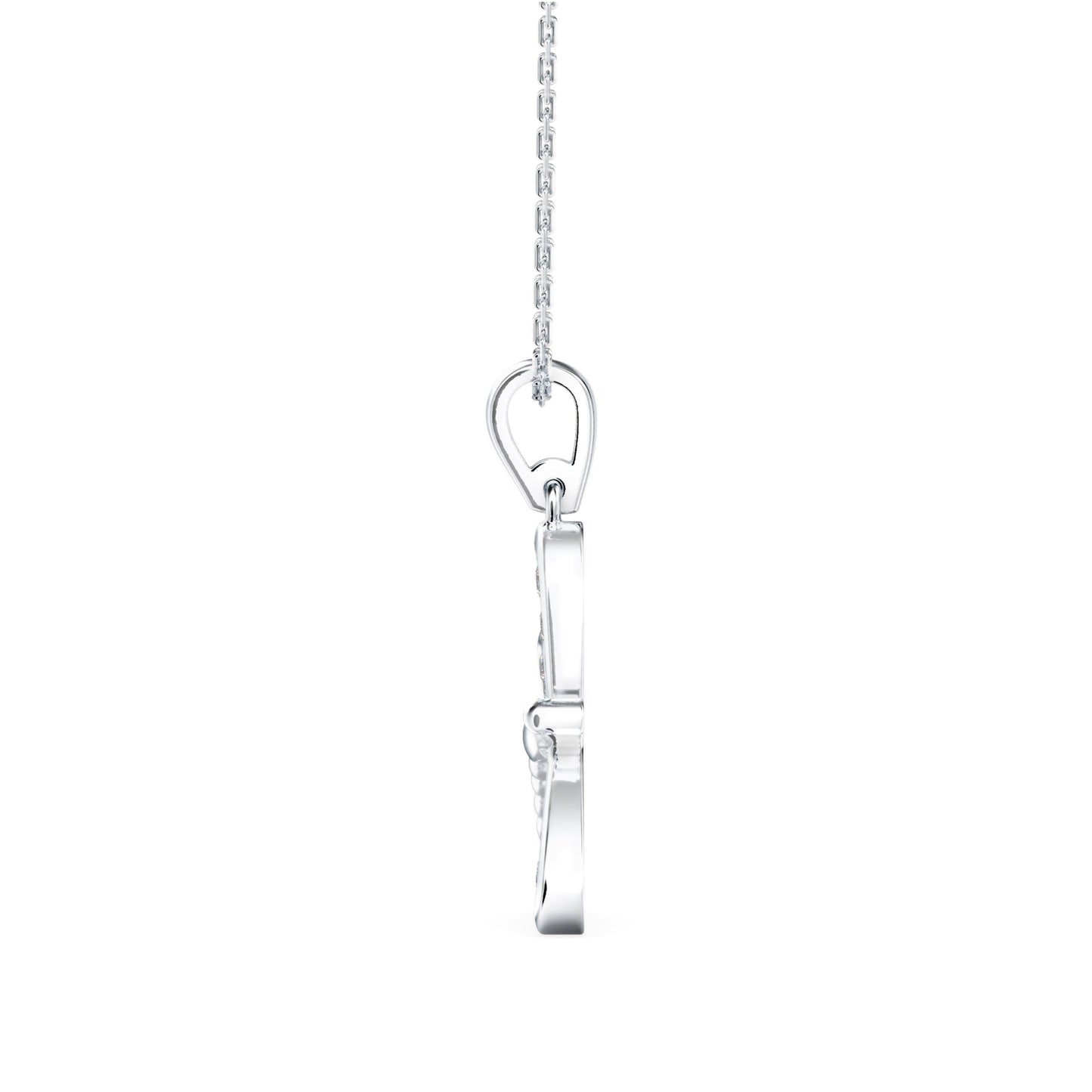 Rose Dragonfly Diamond Pendant