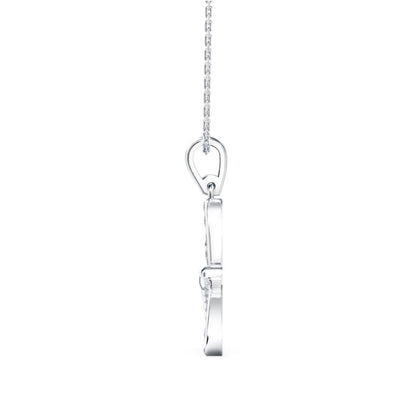 Rose Dragonfly Diamond Pendant