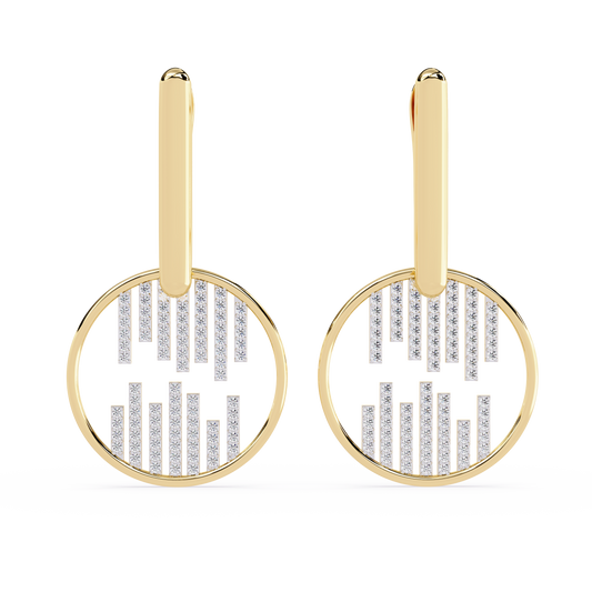 Mosaic Disc Drop Earrings - Origine Diamonds lab-grown diamond jewellery