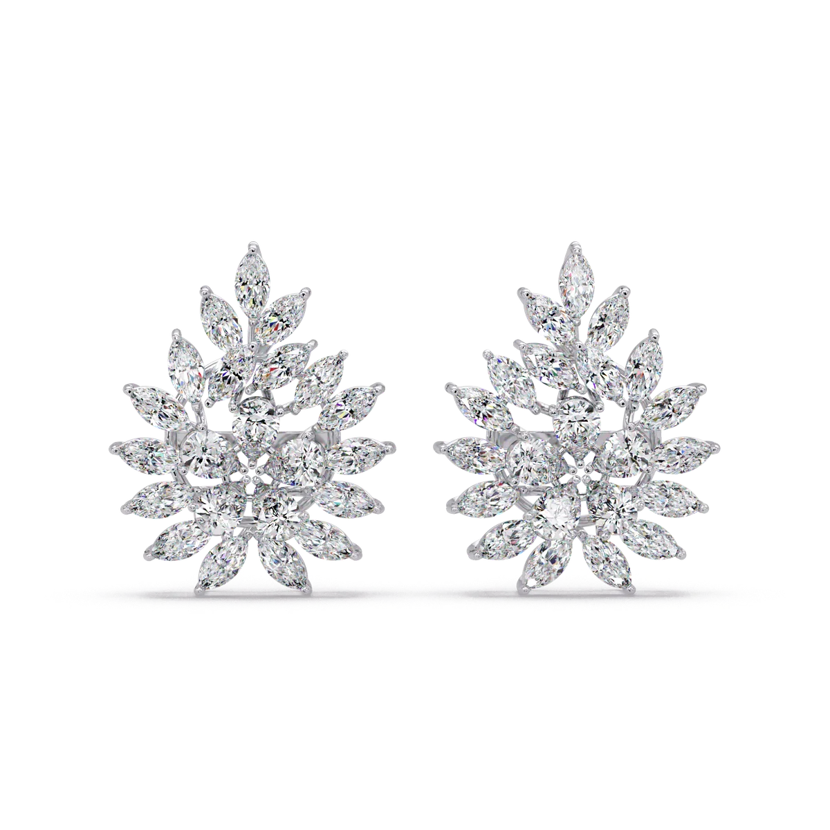Flourishing Laurel Spray Earrings - Origine Diamonds lab-grown diamond jewellery