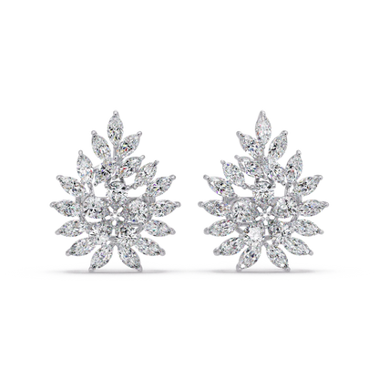 Flourishing Laurel Spray Earrings - Origine Diamonds lab-grown diamond jewellery