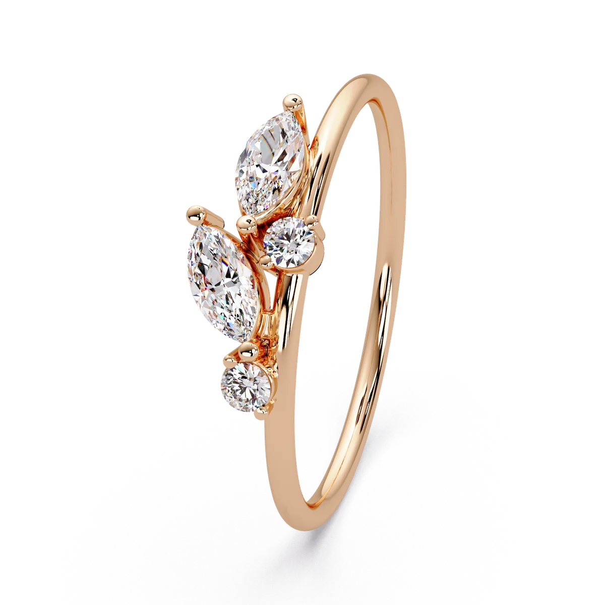 Marquise Spray Diamond Ring - Origine Diamonds lab-grown diamond jewellery