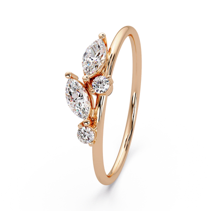 Marquise Spray Diamond Ring - Origine Diamonds lab-grown diamond jewellery