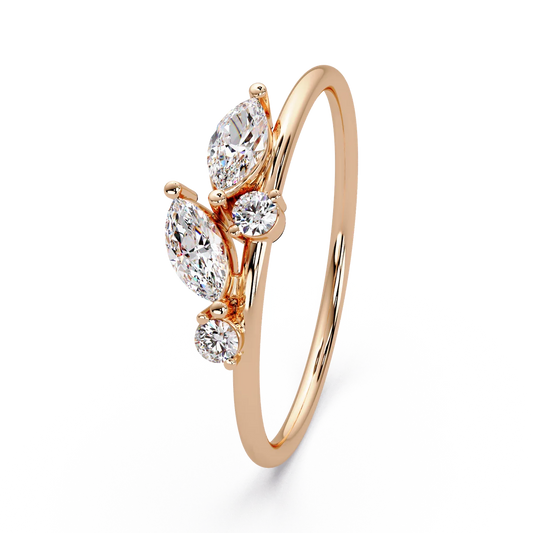 Marquise Spray Diamond Ring - Origine Diamonds lab-grown diamond jewellery