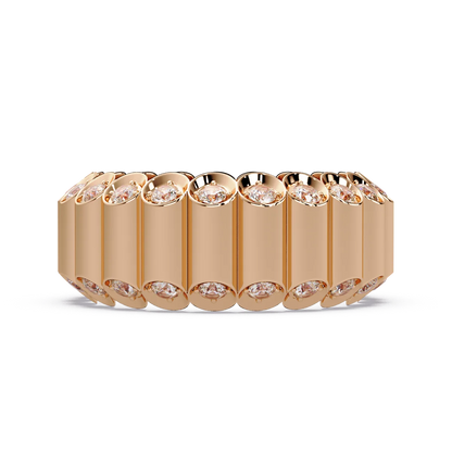 Ribbed Brilliance Eternity Band