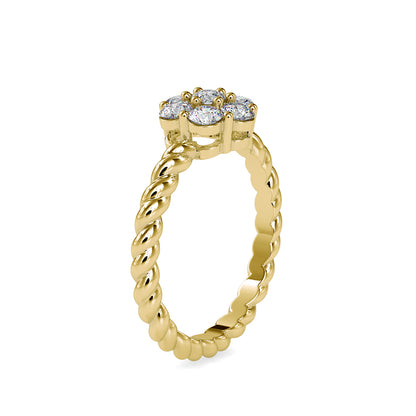 Rope Blossom Cluster Ring