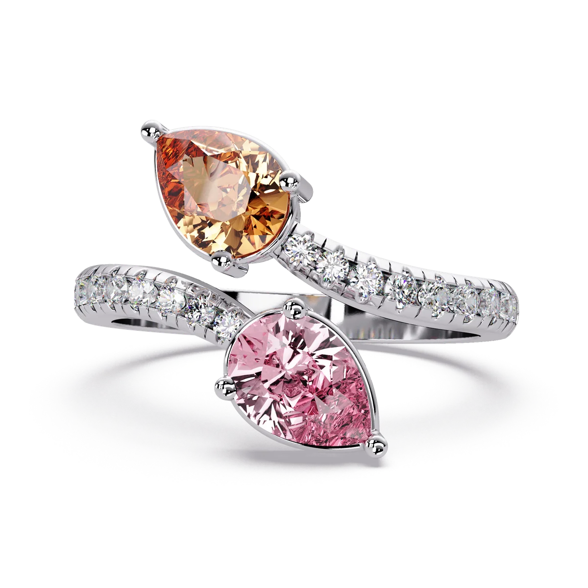 Champagne Blush Bypass Ring - Origine Diamonds lab-grown diamond jewellery