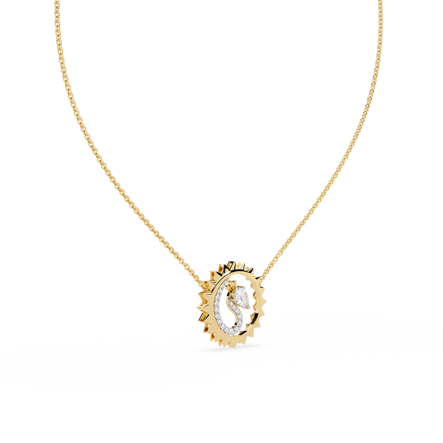 Sunburst Peacock Necklace