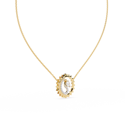 Sunburst Peacock Necklace