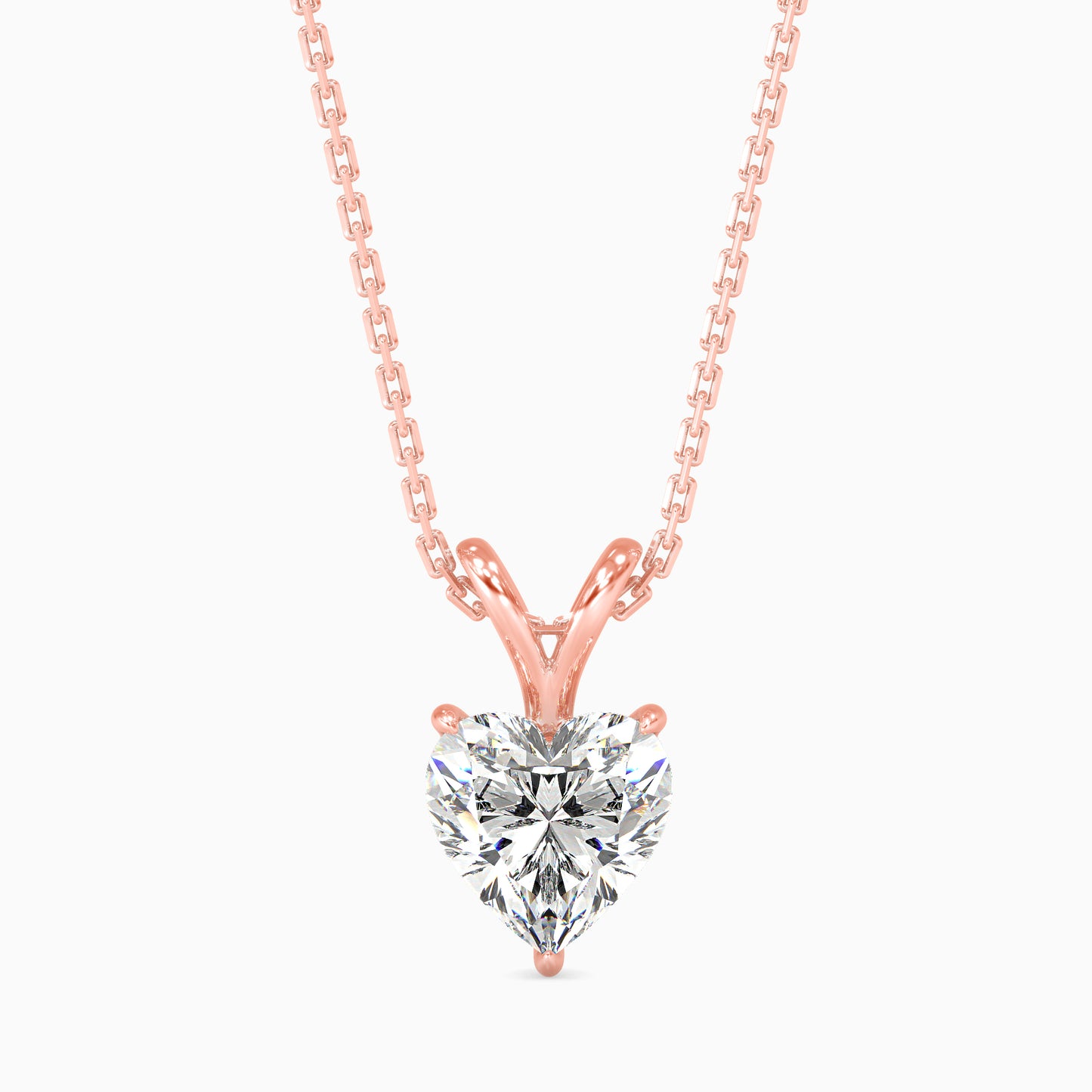 Wrapped Heart Solitaire Pendant