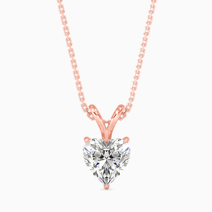 Wrapped Heart Solitaire Pendant