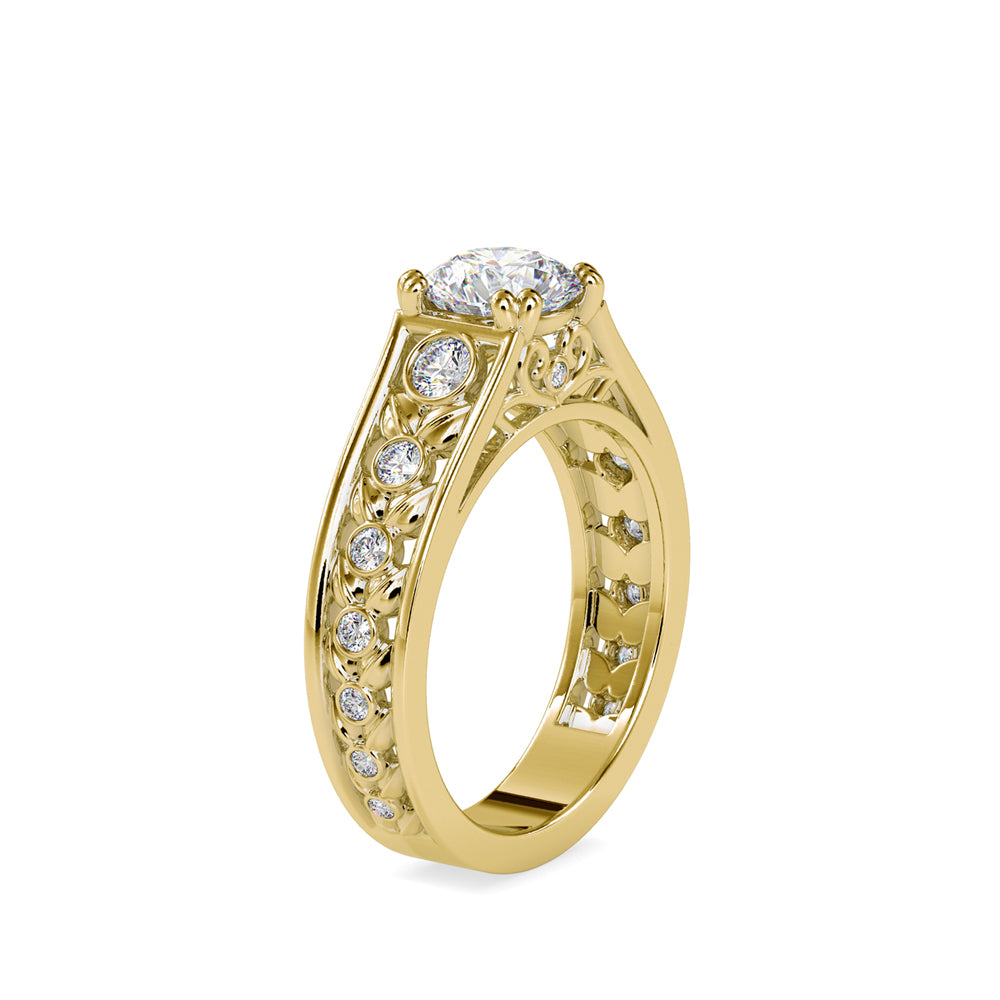 Vintage Filigree Solitaire Ring