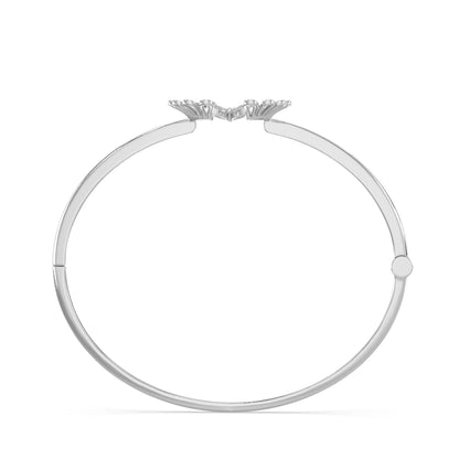 Ribbon Bow Diamond Bangle