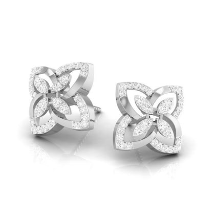 Open Quatrefoil Diamond Earrings