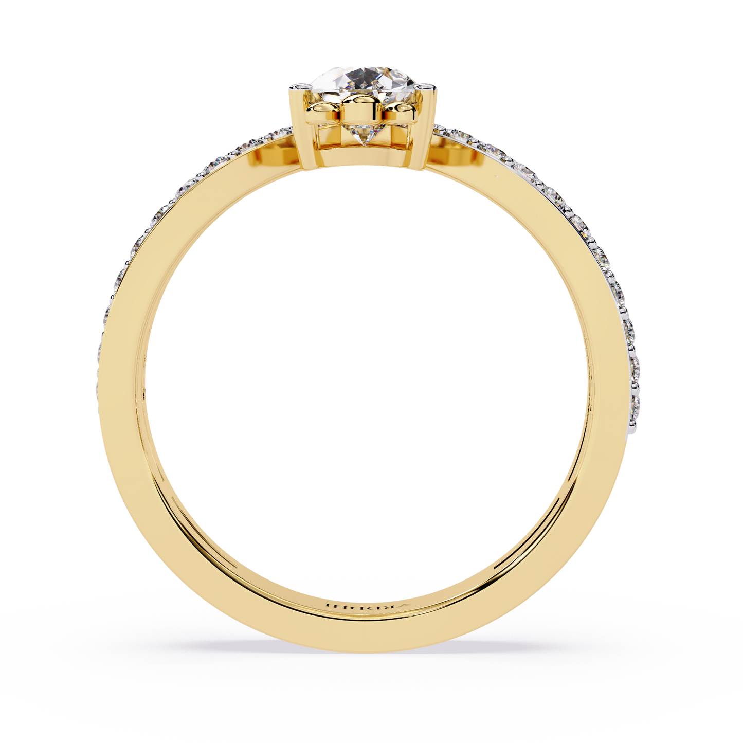 Chevron Pear Tiara Ring