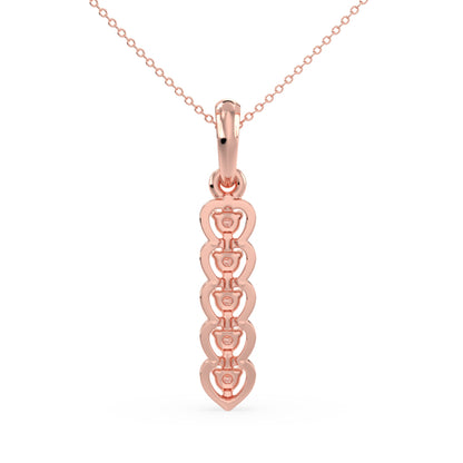 Graduated Heart Drop Pendant