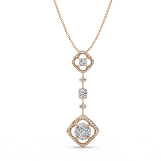 Quatrefoil Cushion Cascade Chain Pendant