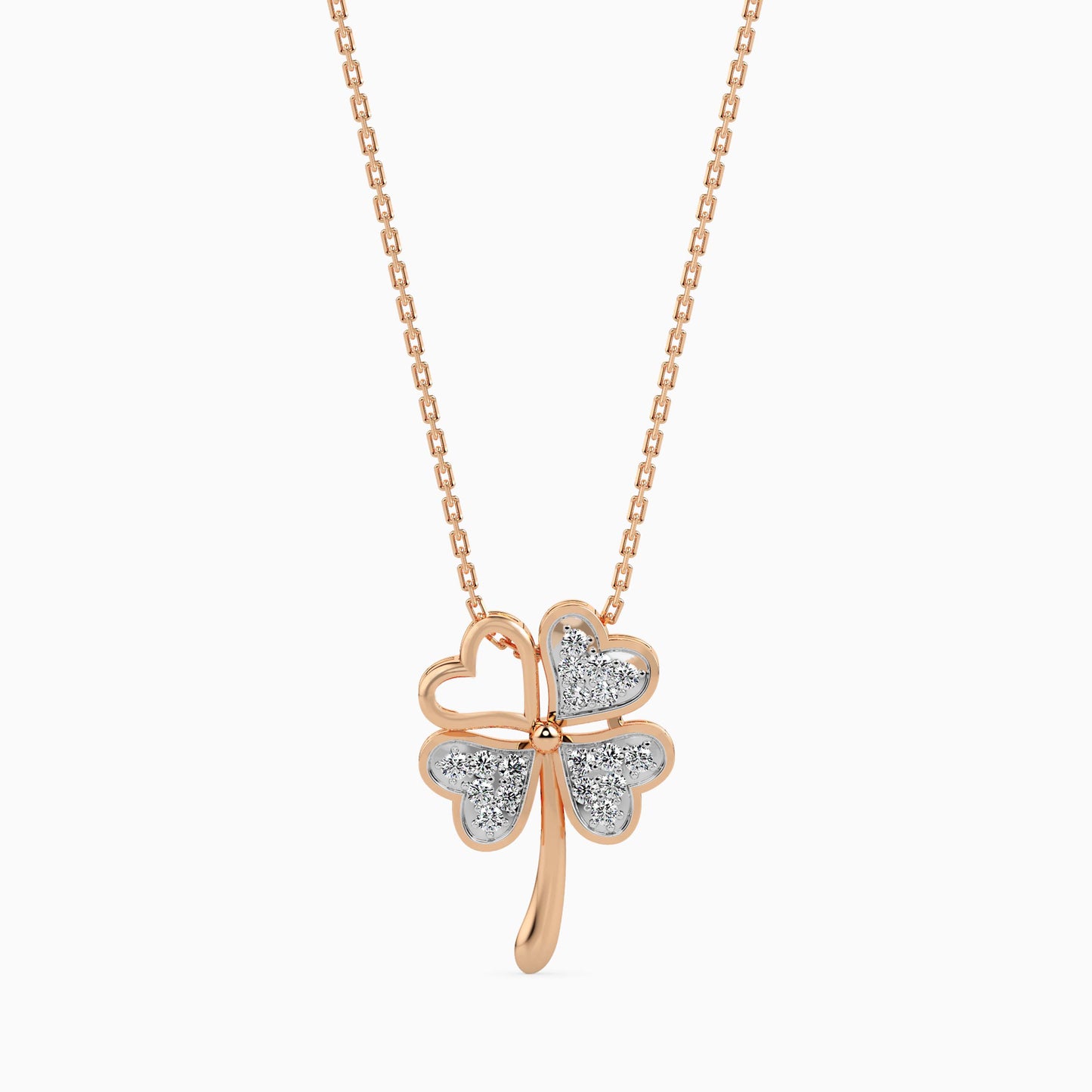 Lucky Clover Solitaire Pendant - Origine Diamonds lab-grown diamond jewellery