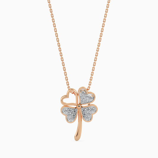 Lucky Clover Solitaire Pendant - Origine Diamonds lab-grown diamond jewellery