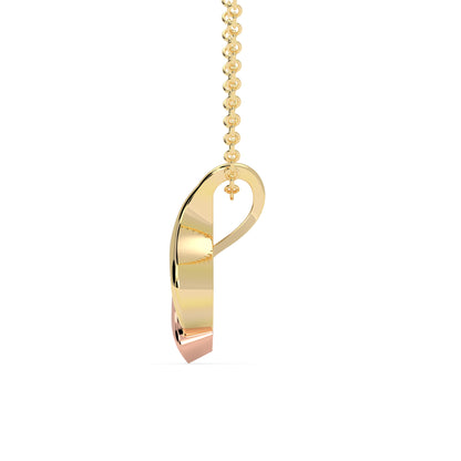 Twist Ribbon Solitaire Pendant