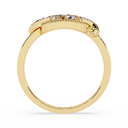 Roped Halo Blossom Ring