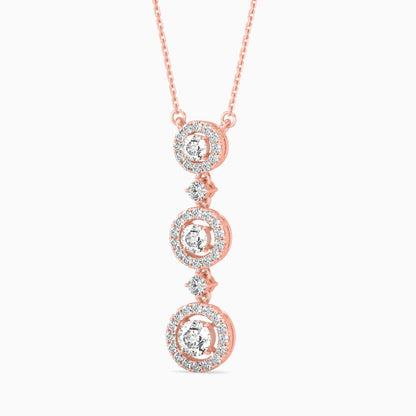 Triple Halo Drop Pendant