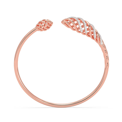 Leaf Tip Open Cuff Bangle
