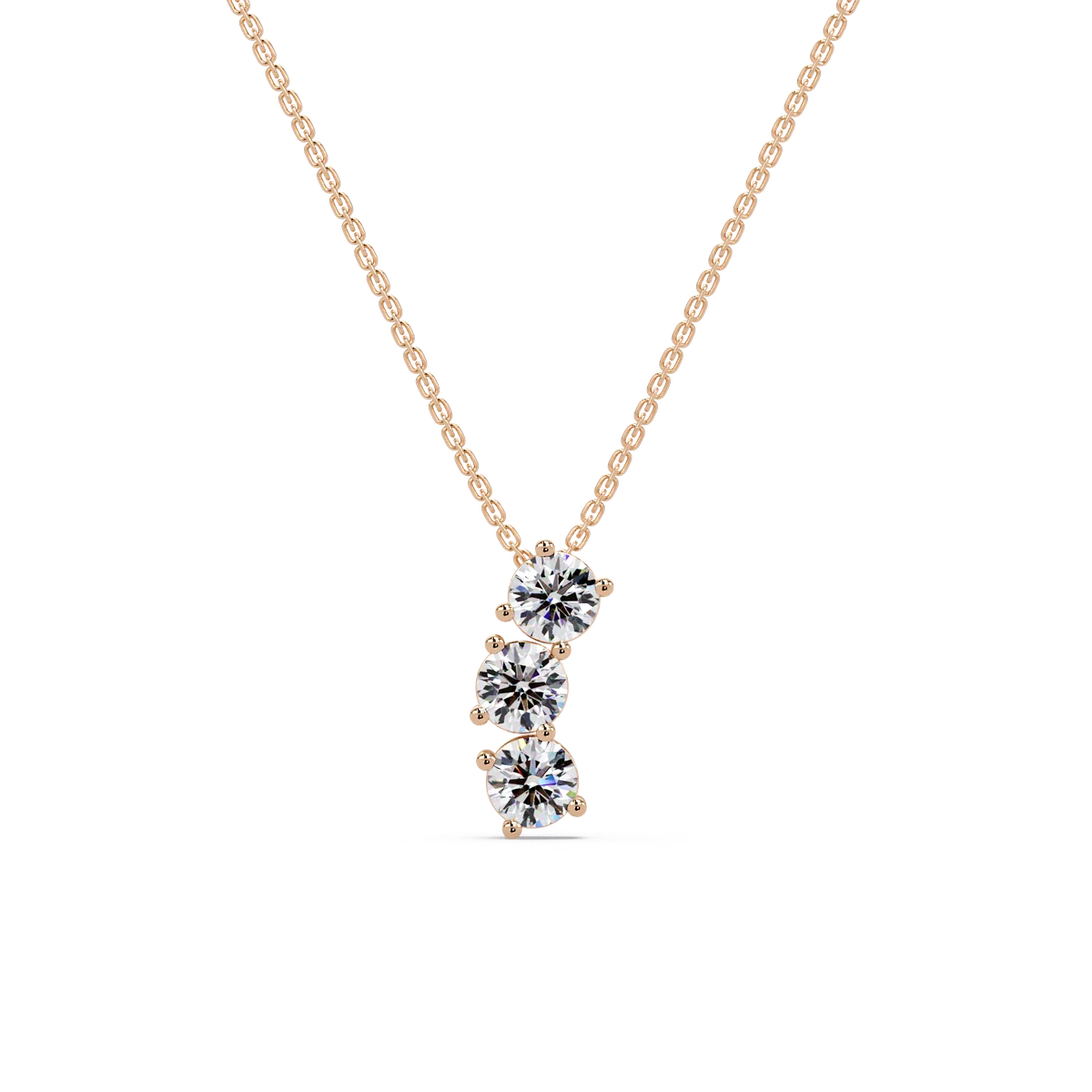 Blossoming Crown Stone Chain Pendant - Origine Diamonds lab-grown diamond jewellery