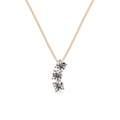 Blossoming Crown Stone Chain Pendant - Origine Diamonds lab-grown diamond jewellery