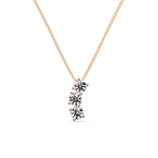 Blossoming Crown Stone Chain Pendant - Origine Diamonds lab-grown diamond jewellery