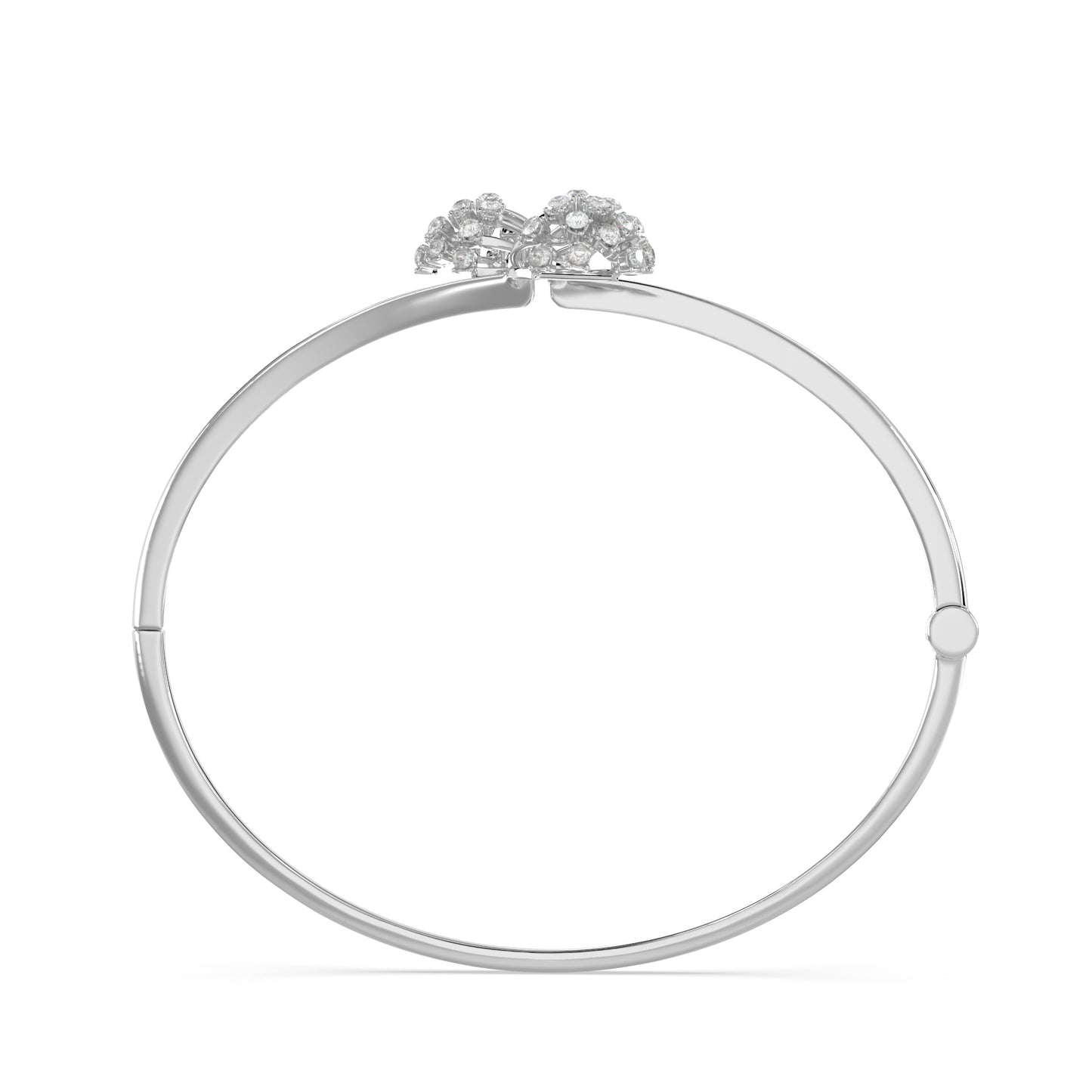 Twin Blossom Diamond Bangle